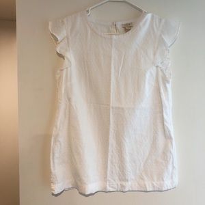 J.Crew White Sleeveless Blouse